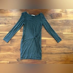 Wasabi + mint gray long sleeve twist dress - size S